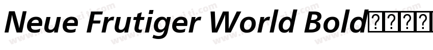 Neue Frutiger World Bold字体转换
